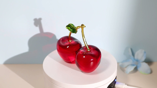 Amazon.com: LONGWIN Crystal Cherry Figurine Glass Fruit Status